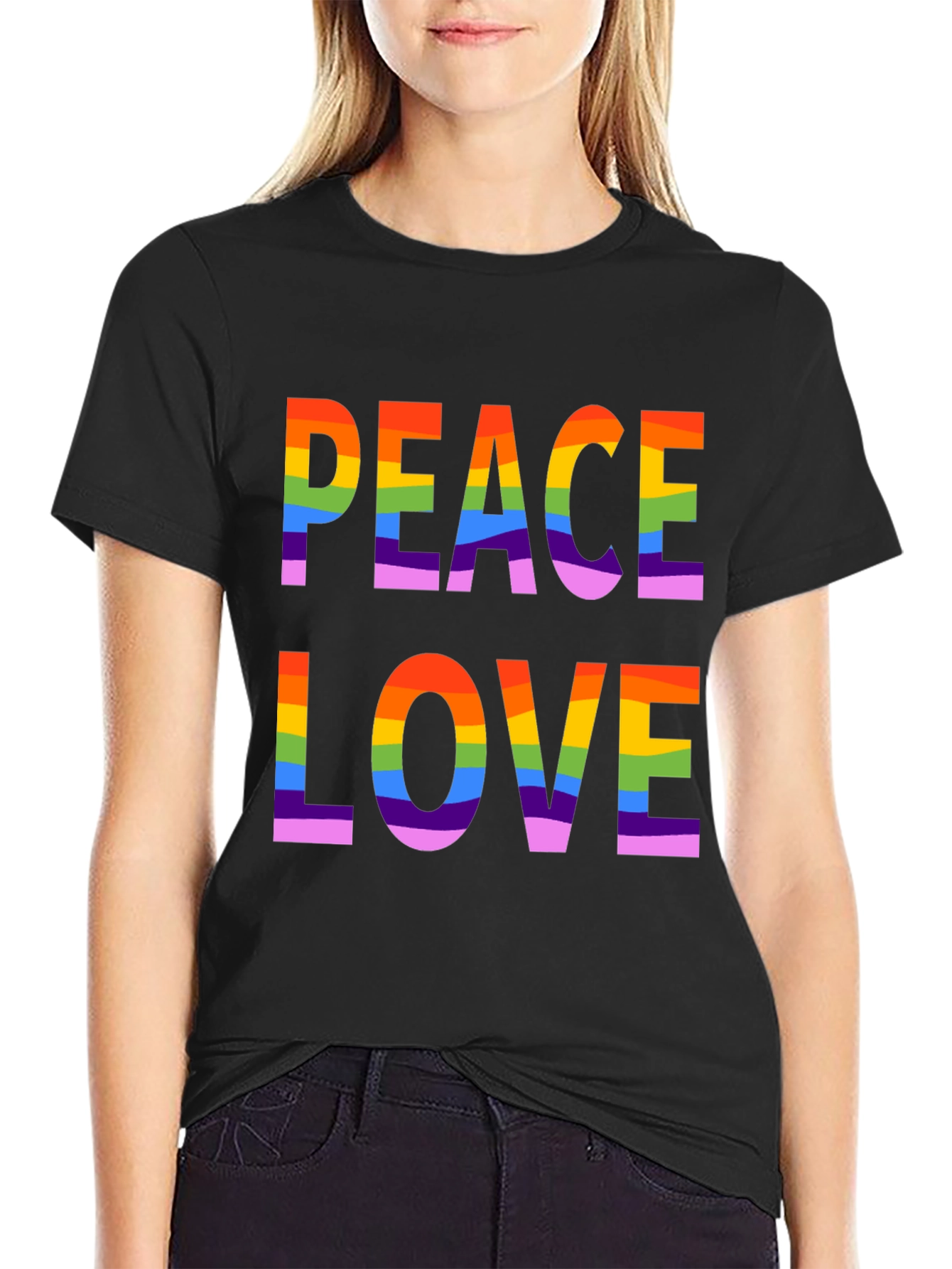 Peace Love LGBTQ Rainbow Pride T-Shirt