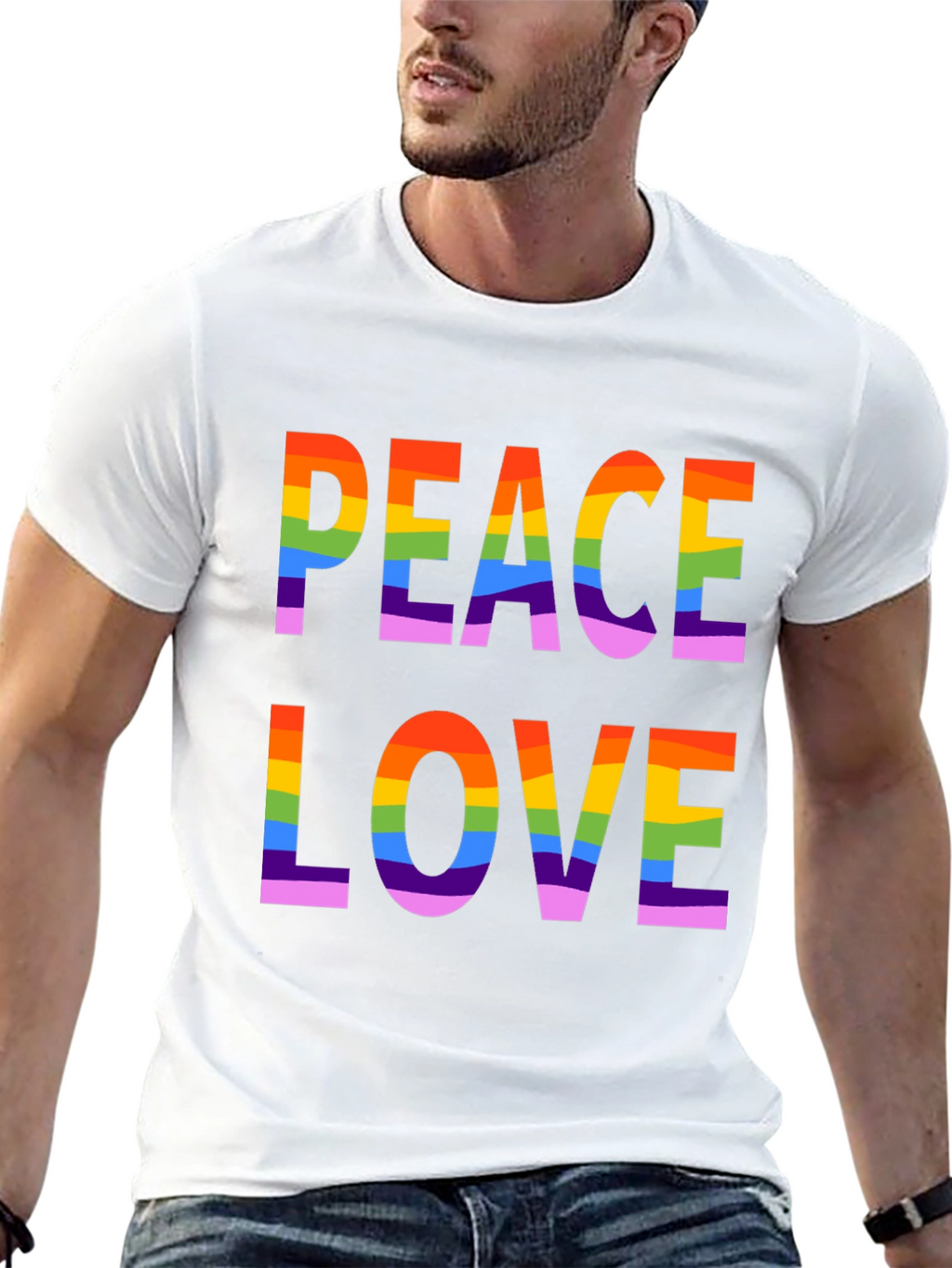 Peace Love LGBTQ Rainbow Pride T-Shirt