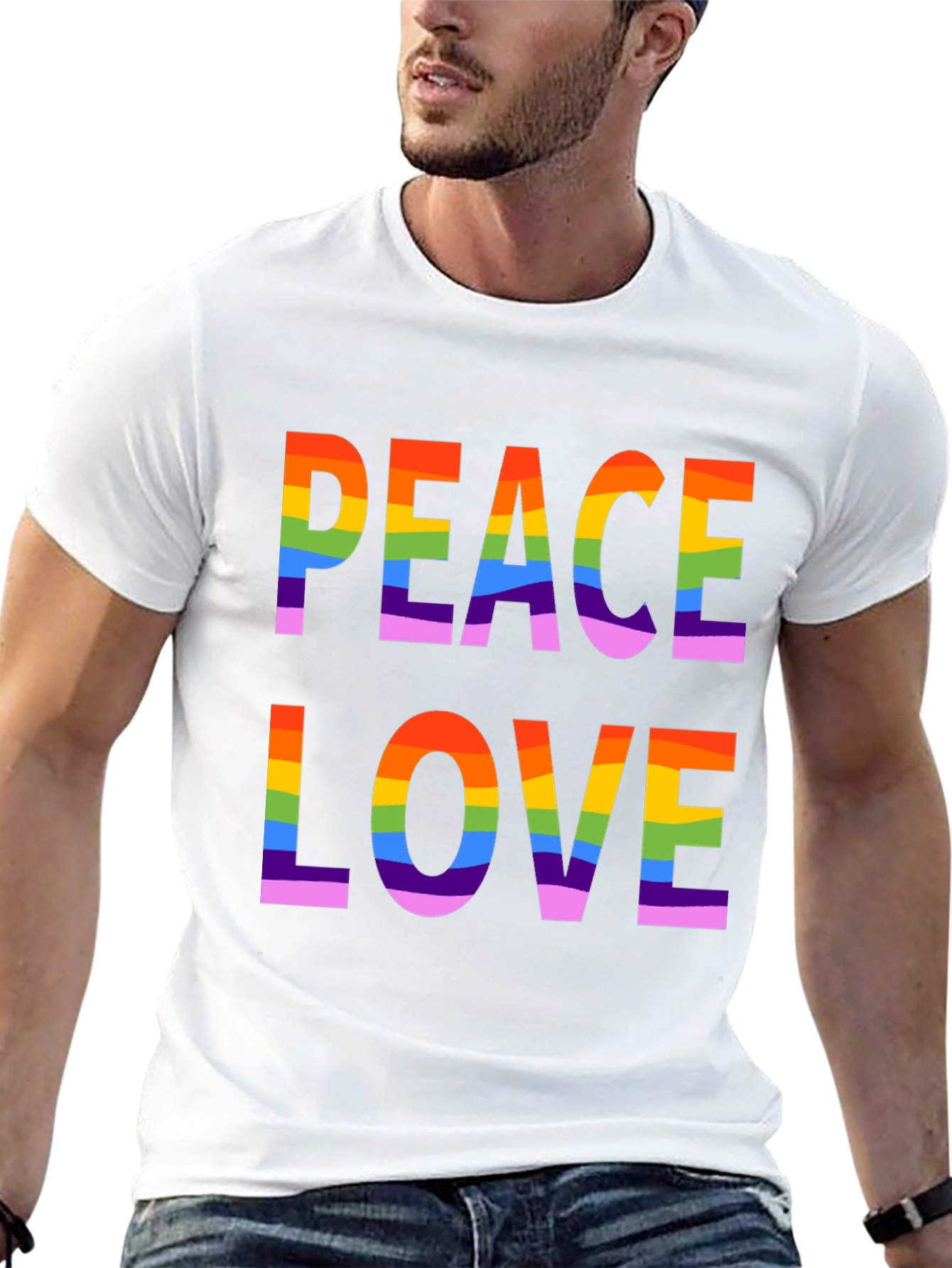 Peace Love LGBTQ Rainbow Pride T-Shirt