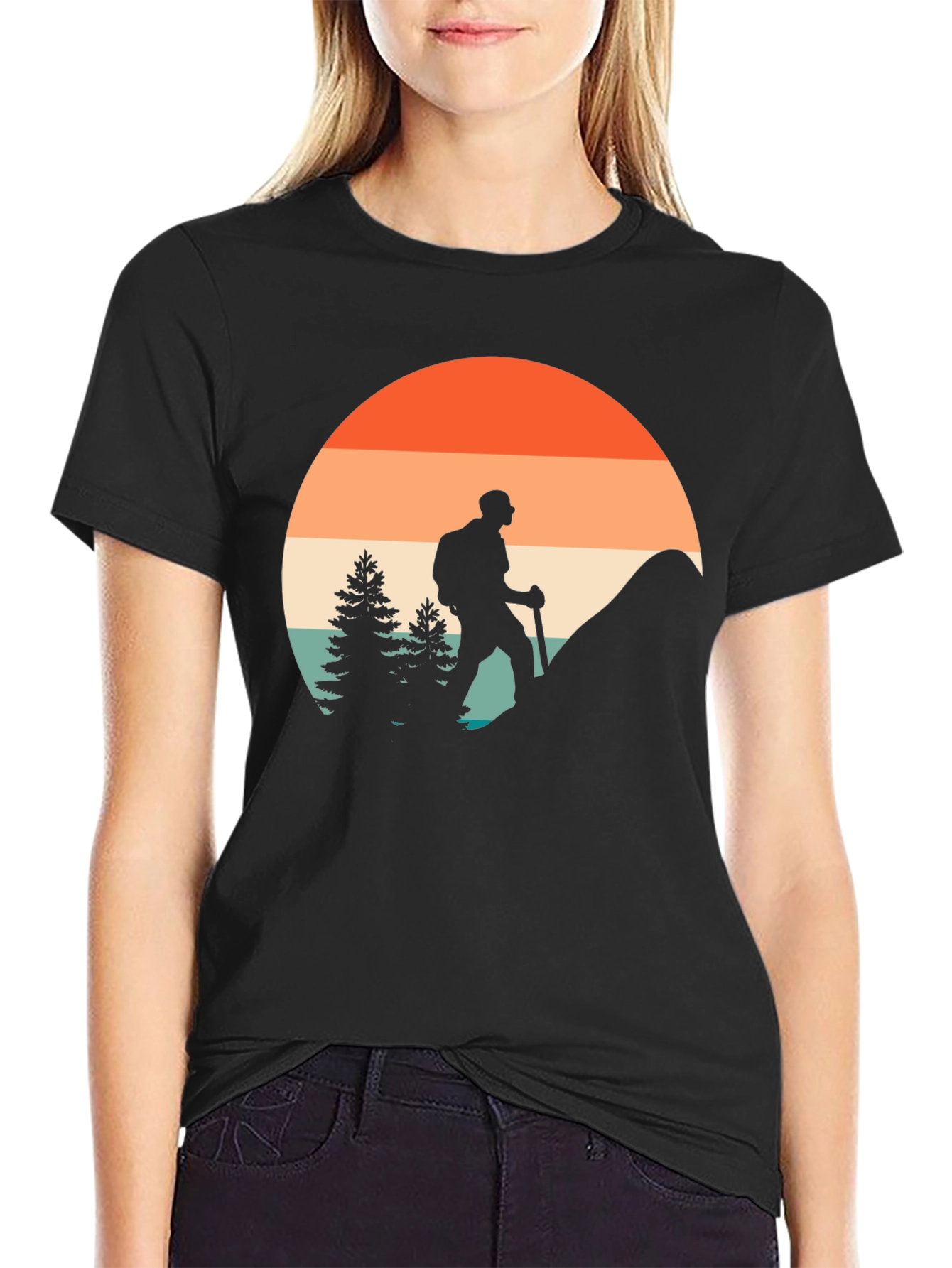 Retro Hiker Graphic T-Shirt - Adventure Ready