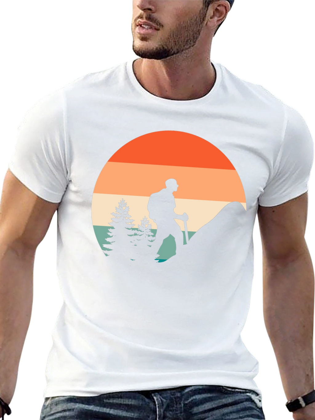Retro Hiker Graphic T-Shirt - Adventure Ready