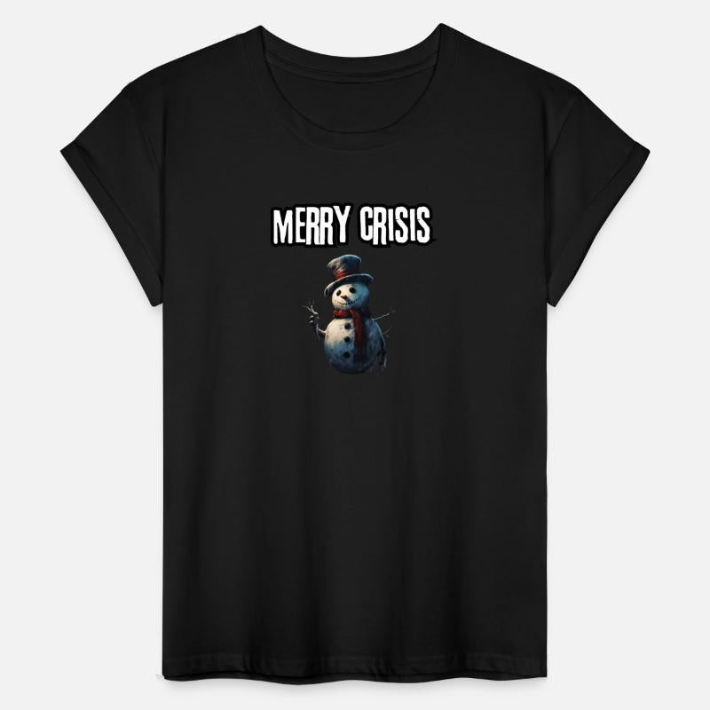 merry crisis, snowman, humorous, merry christmas