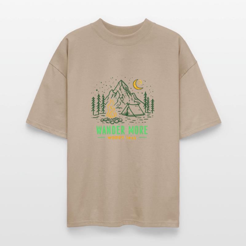 Minimalist Camping Scene Illustration With Hand