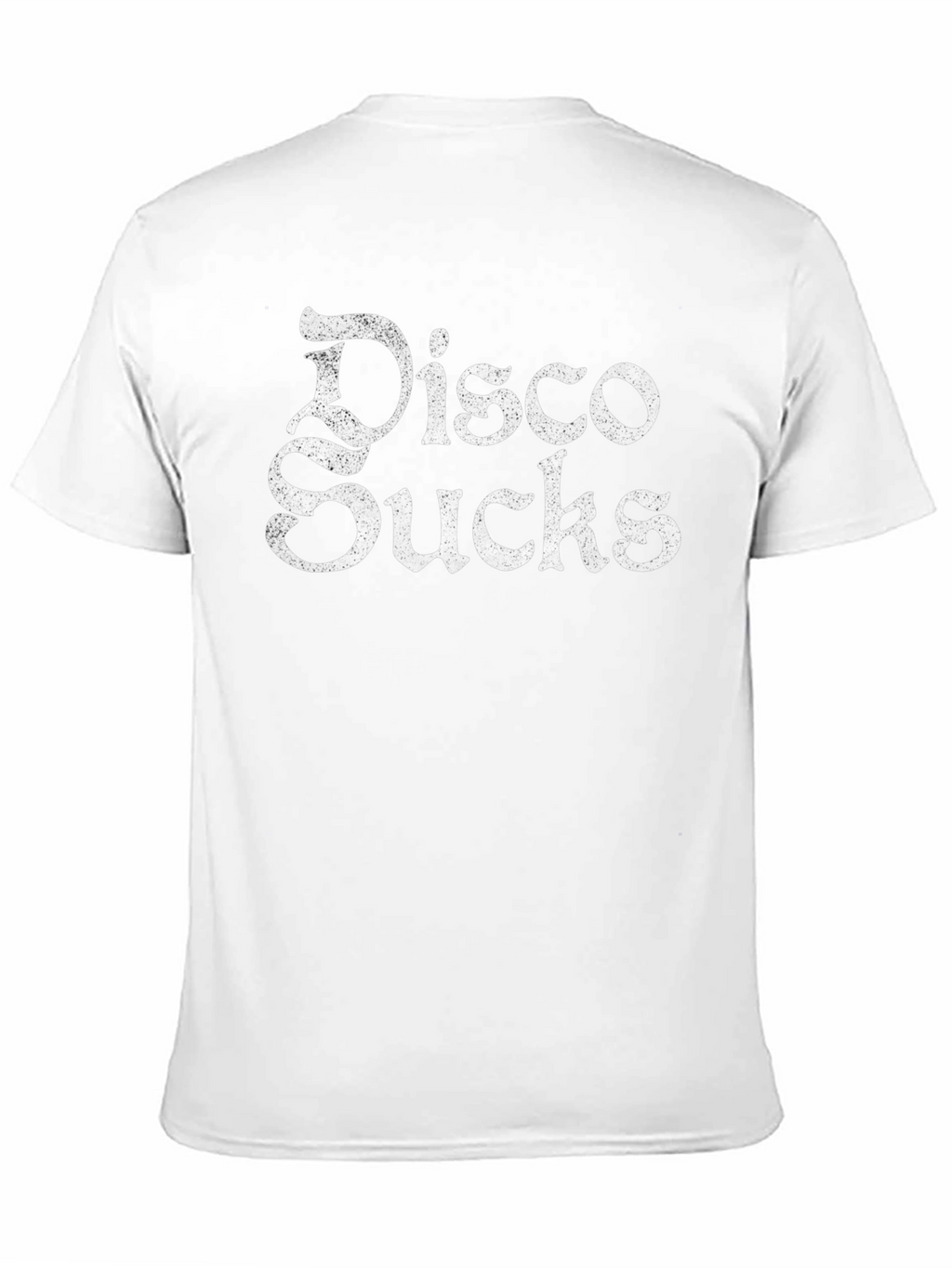 Disco Sucks Graphic Print Black T-Shirt