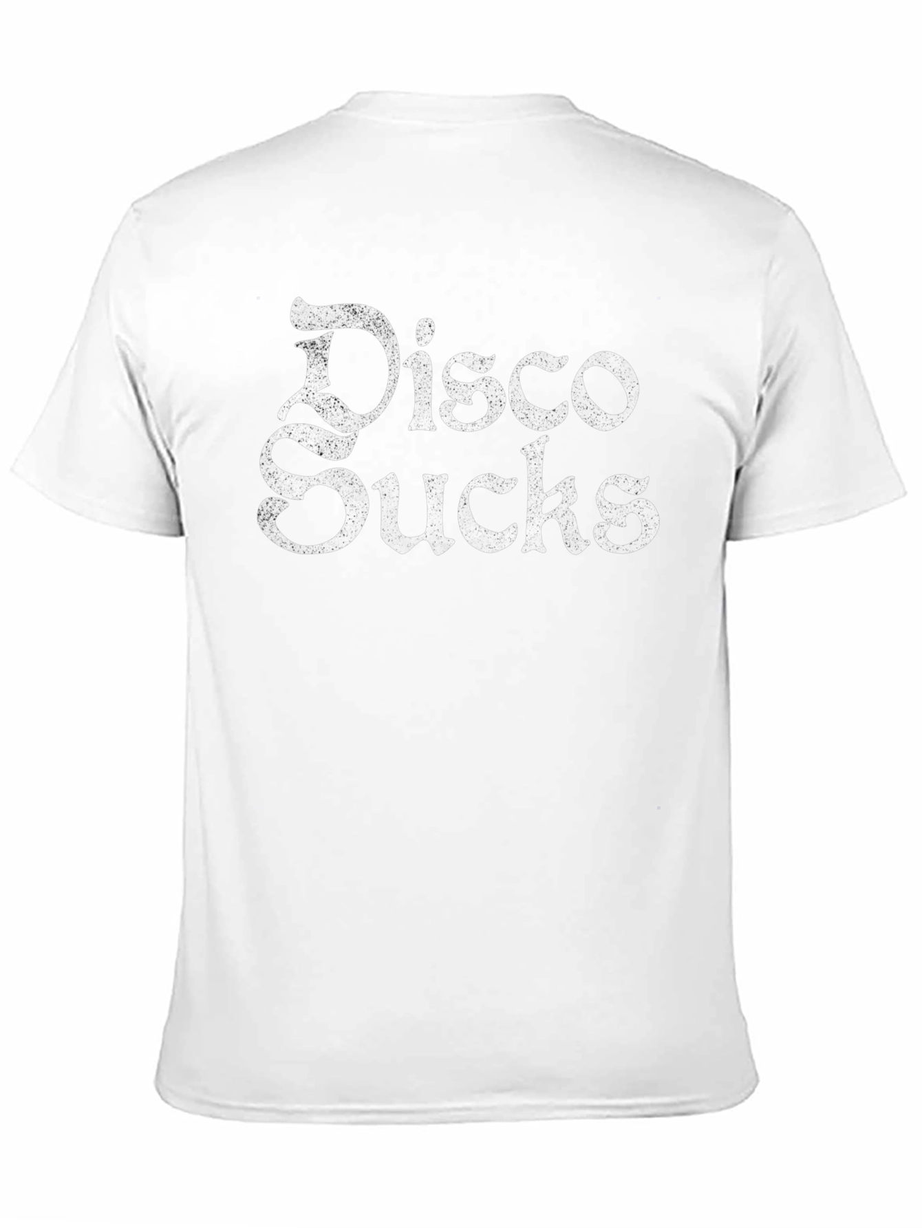 Disco Sucks Graphic Print Black T-Shirt