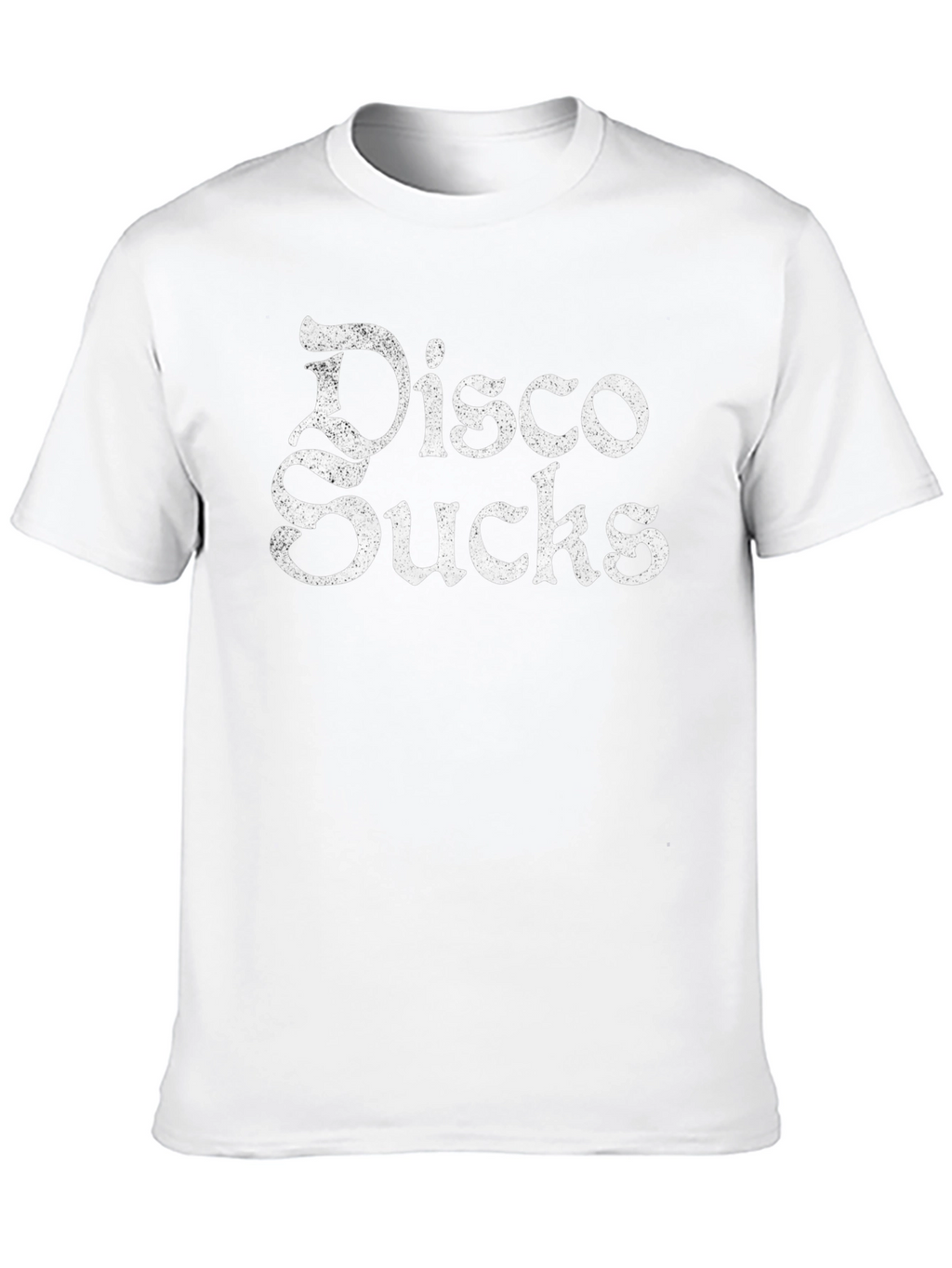 Disco Sucks Graphic Print Black T-Shirt