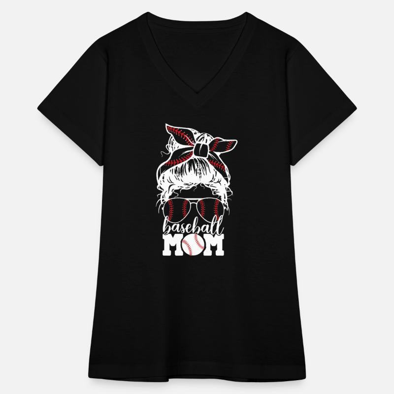 Mom Life Baseball Messy Bun Funny Mothers Day