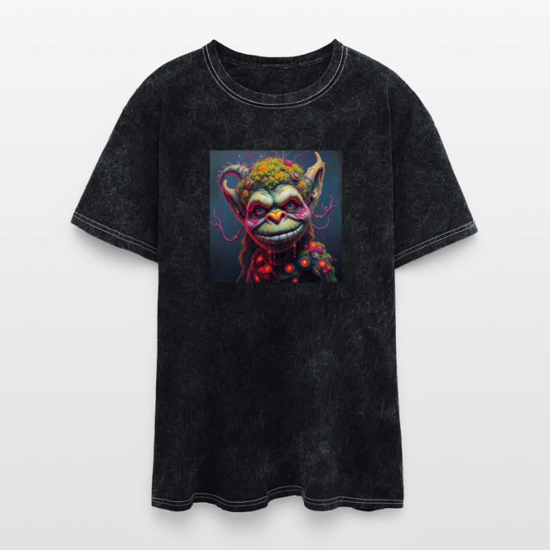 moss covered skin with glowing circuitry