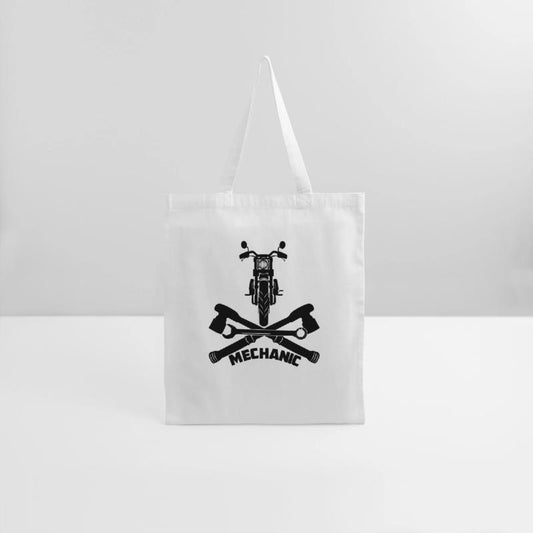 Motorcycle with tools logo for motorsport garage