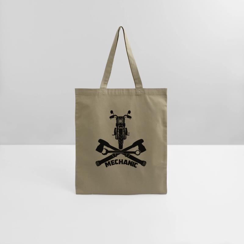 Motorcycle with tools logo for motorsport garage