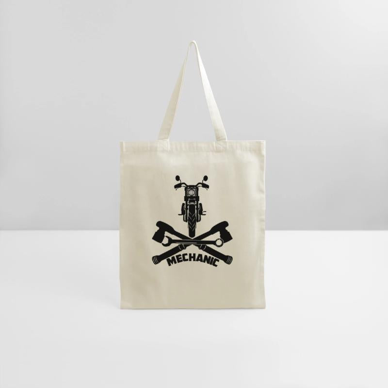 Motorcycle with tools logo for motorsport garage