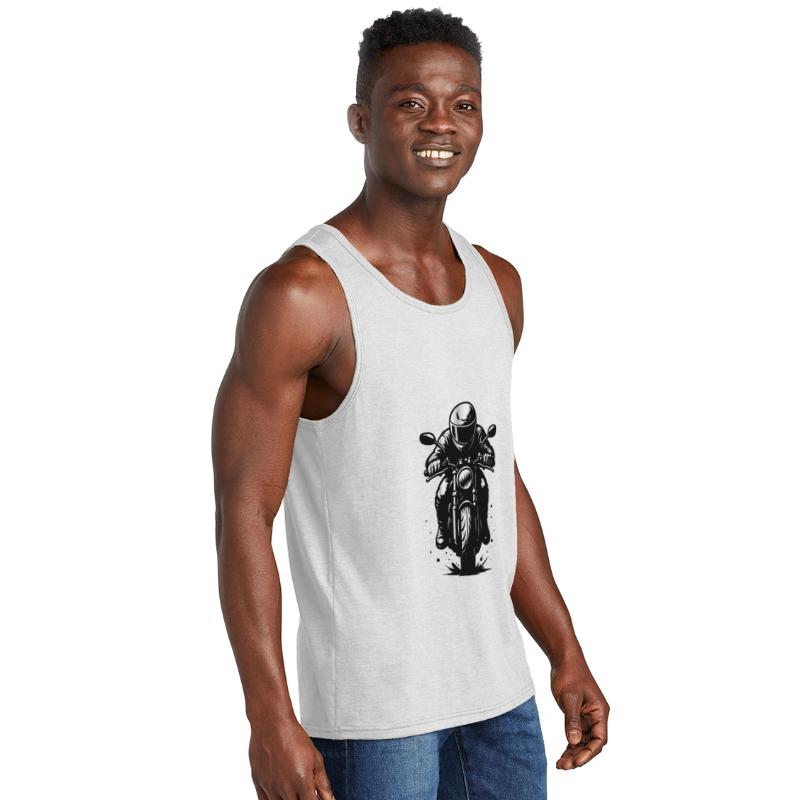 Motorcyclist in Helmet - Front View Illustration