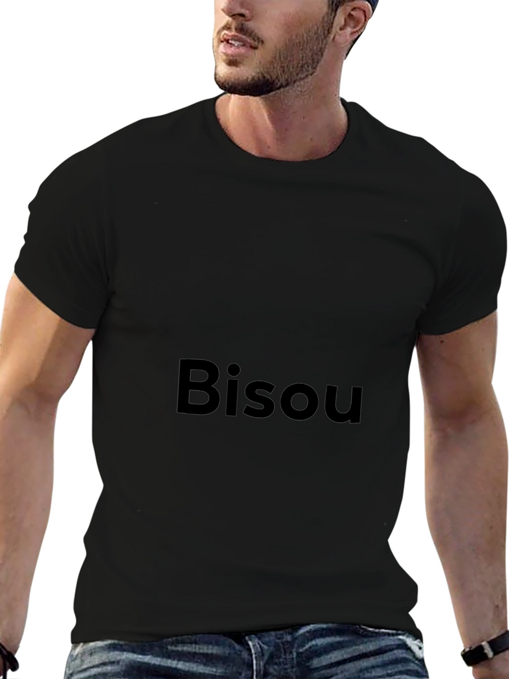 Bisou Graphic Tee - Modern Black T-Shirt