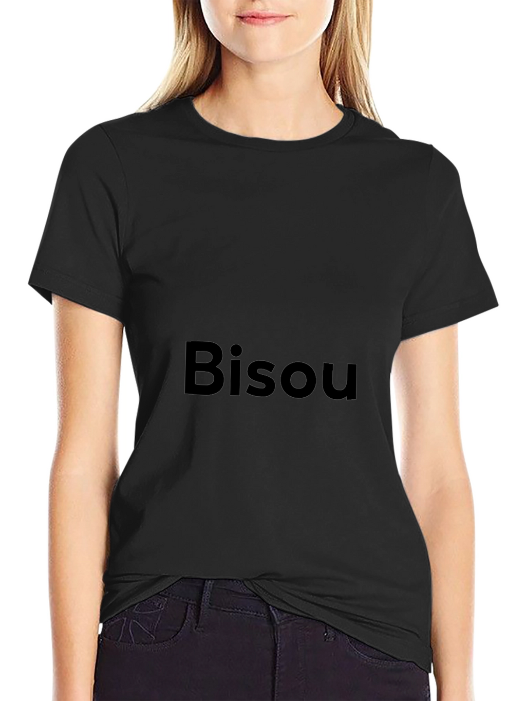 Bisou Graphic Tee - Modern Black T-Shirt