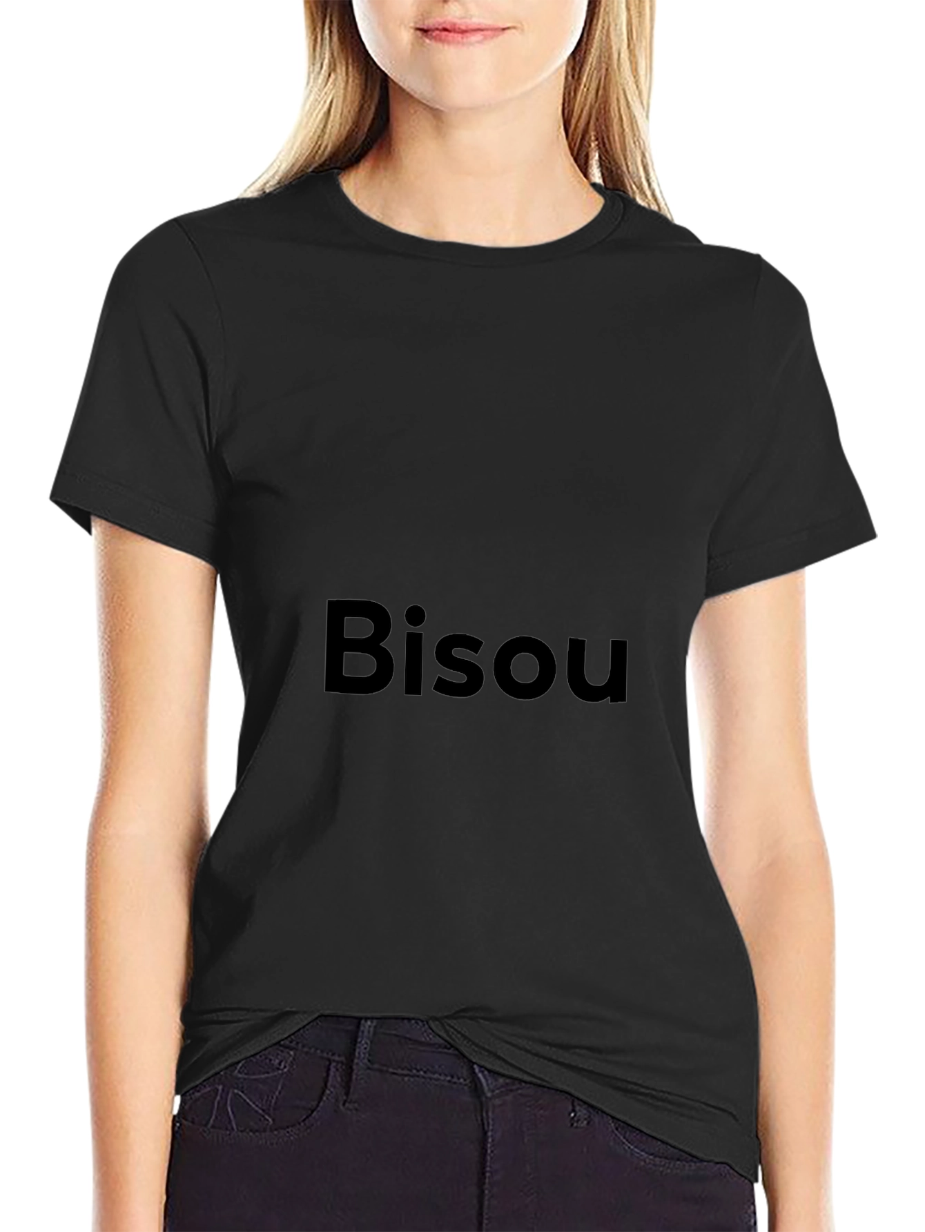 Bisou Graphic Tee - Modern Black T-Shirt