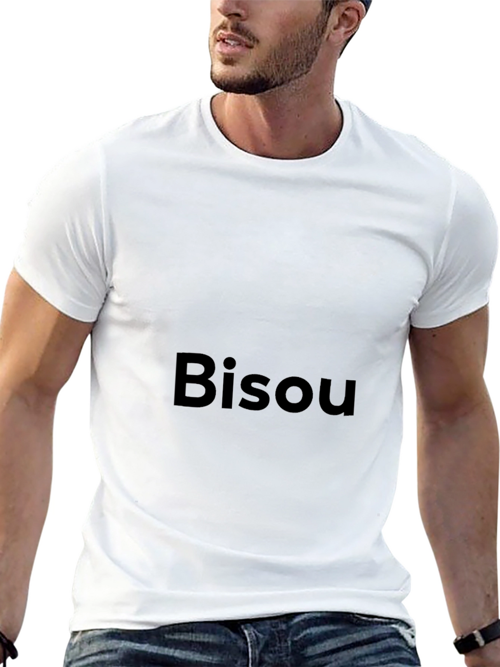 Bisou Graphic Tee - Modern Black T-Shirt
