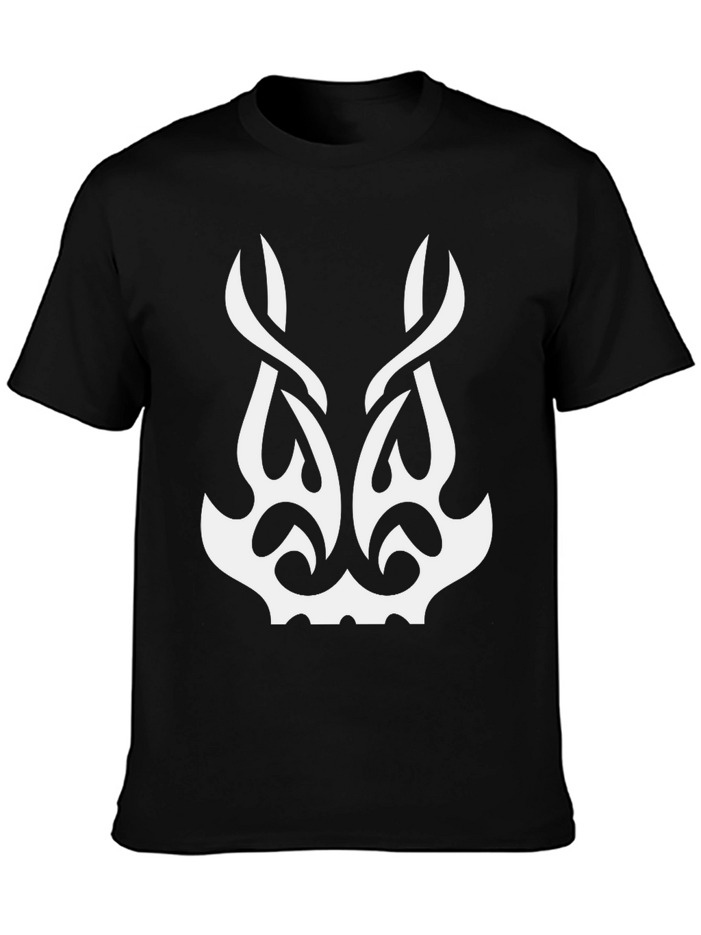Tribal Graphic Tee - Black Cotton T-Shirt