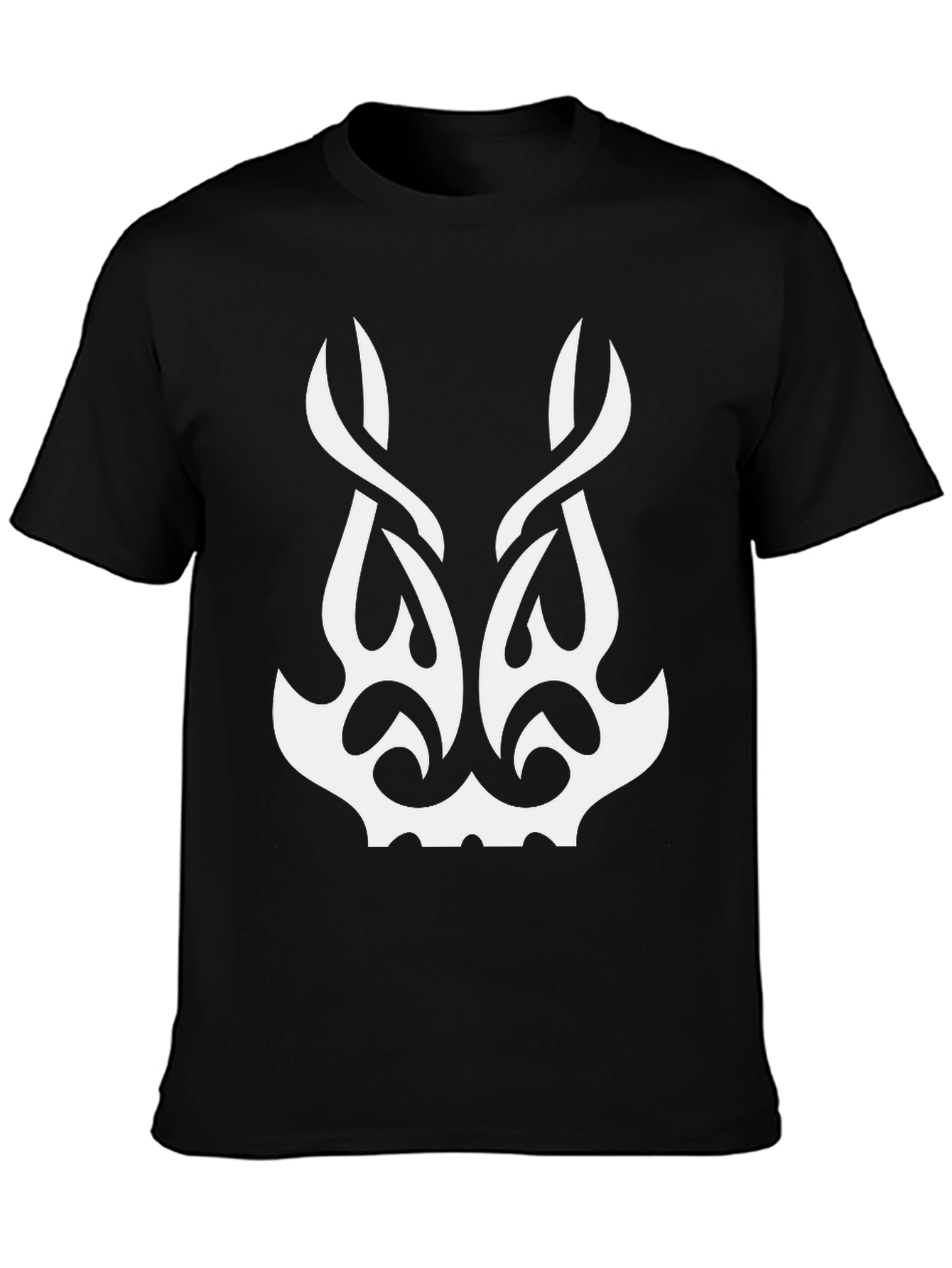 Tribal Graphic Tee - Black Cotton T-Shirt