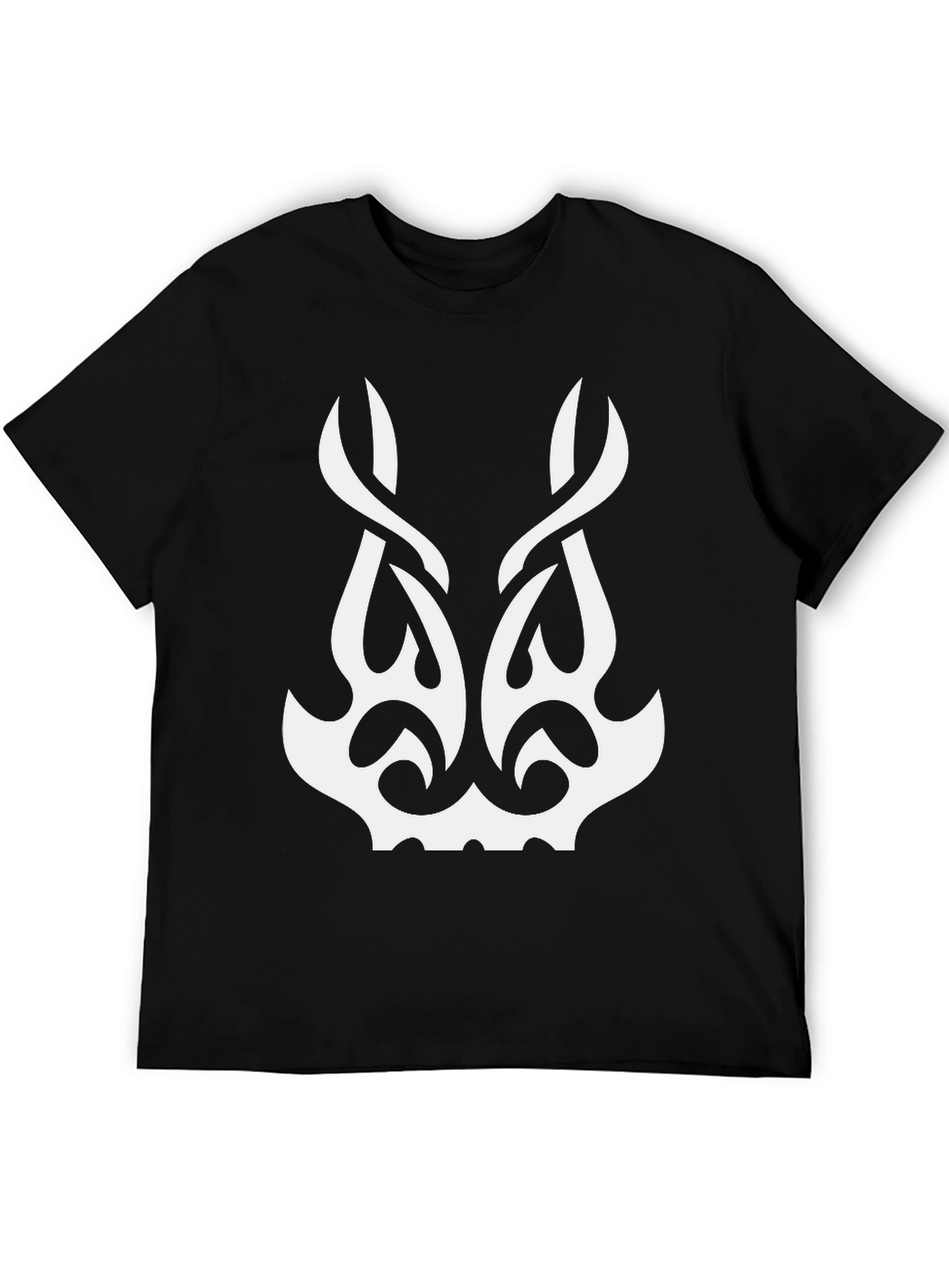 Tribal Graphic Tee - Black Cotton T-Shirt