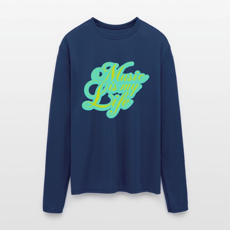 Music is my Life Love Saying Text Lettering Logo