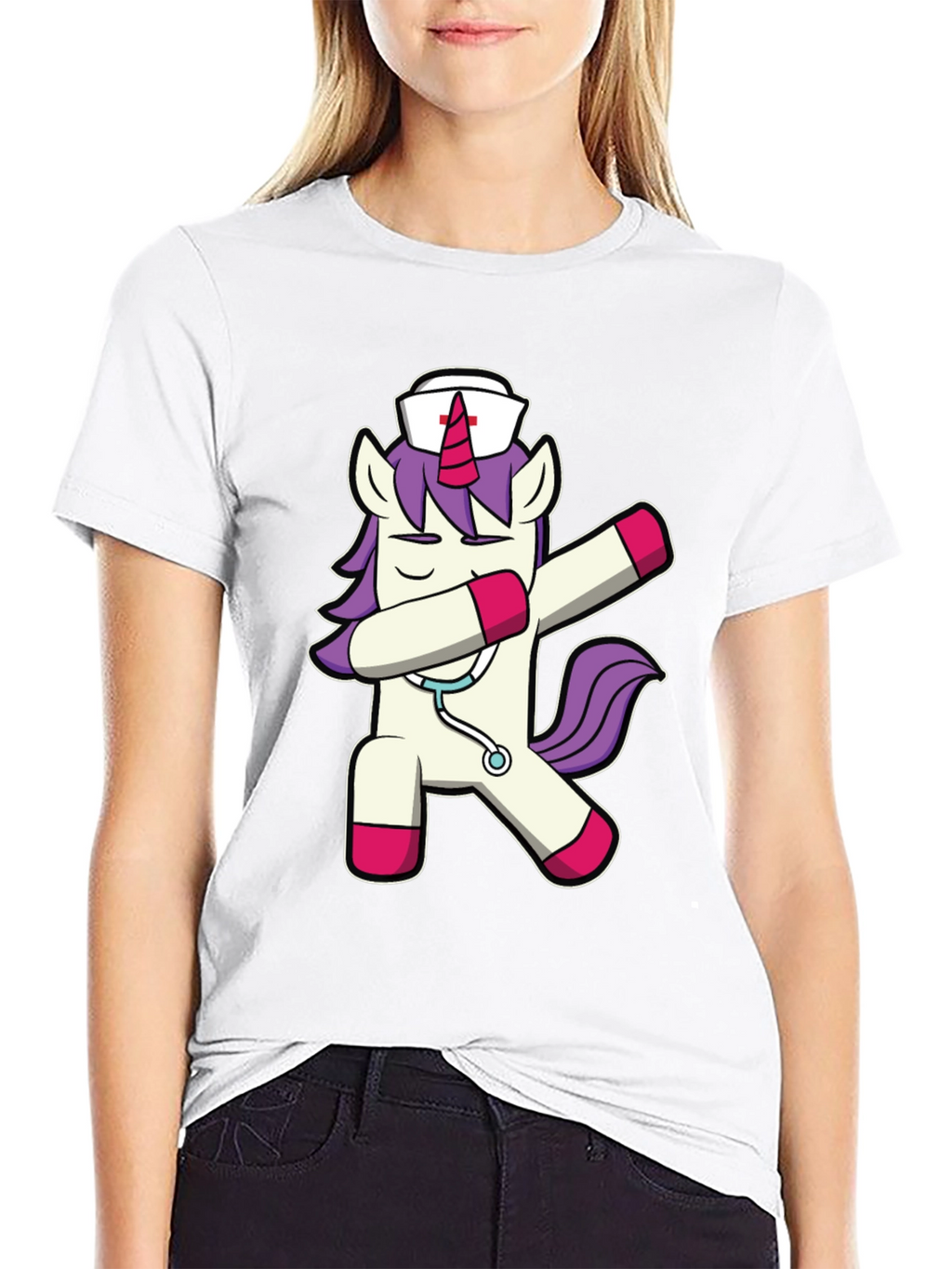 Nurse Unicorn Dabbing T-Shirt
