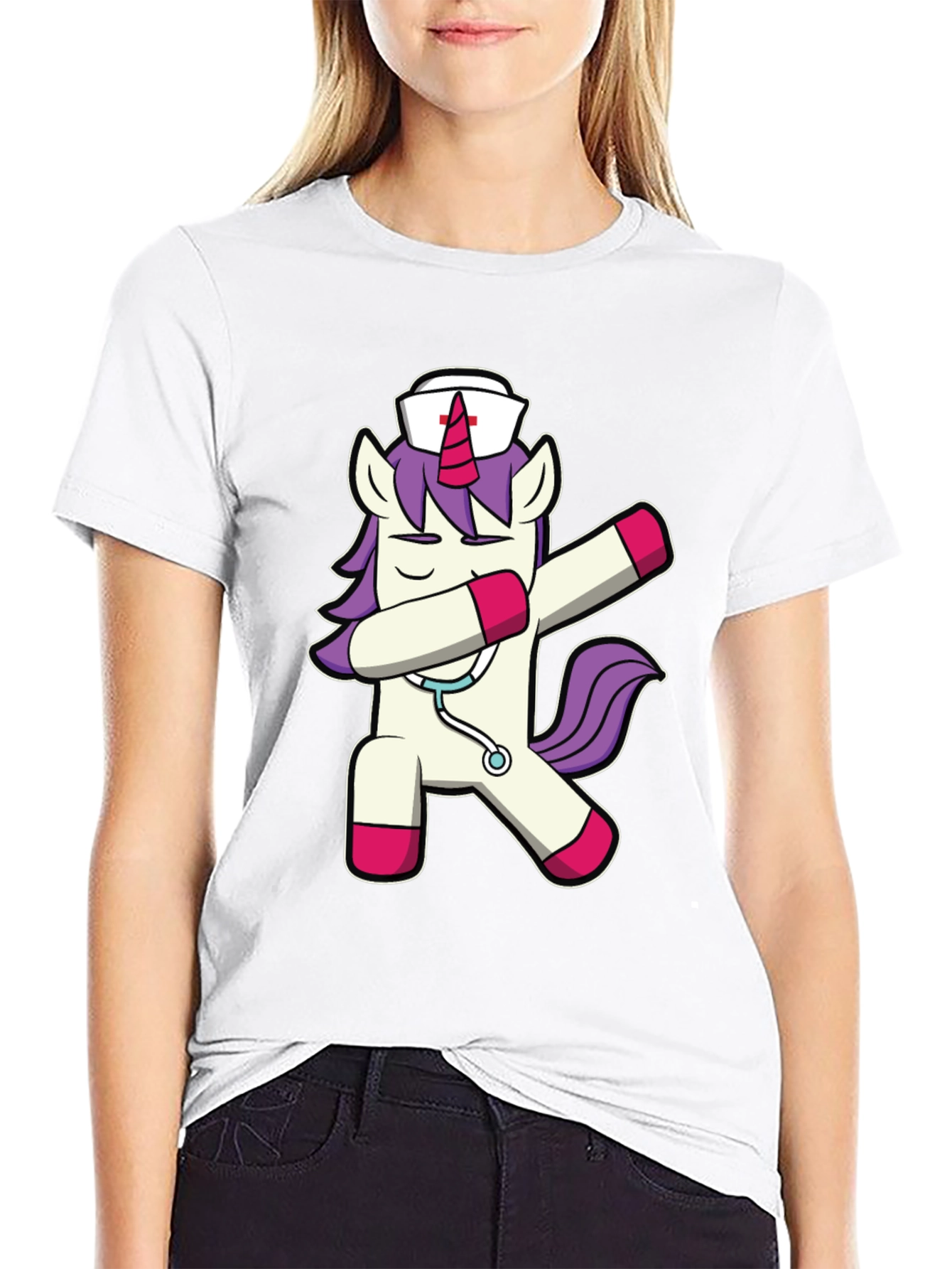 Nurse Unicorn Dabbing T-Shirt
