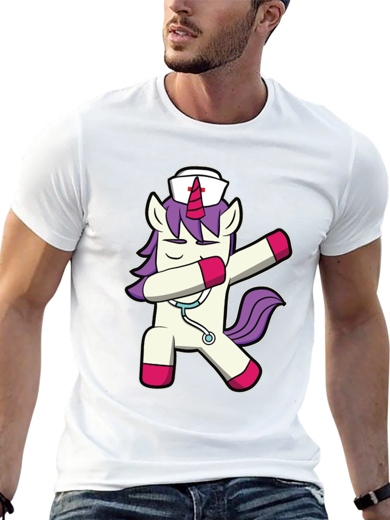 Nurse Unicorn Dabbing T-Shirt