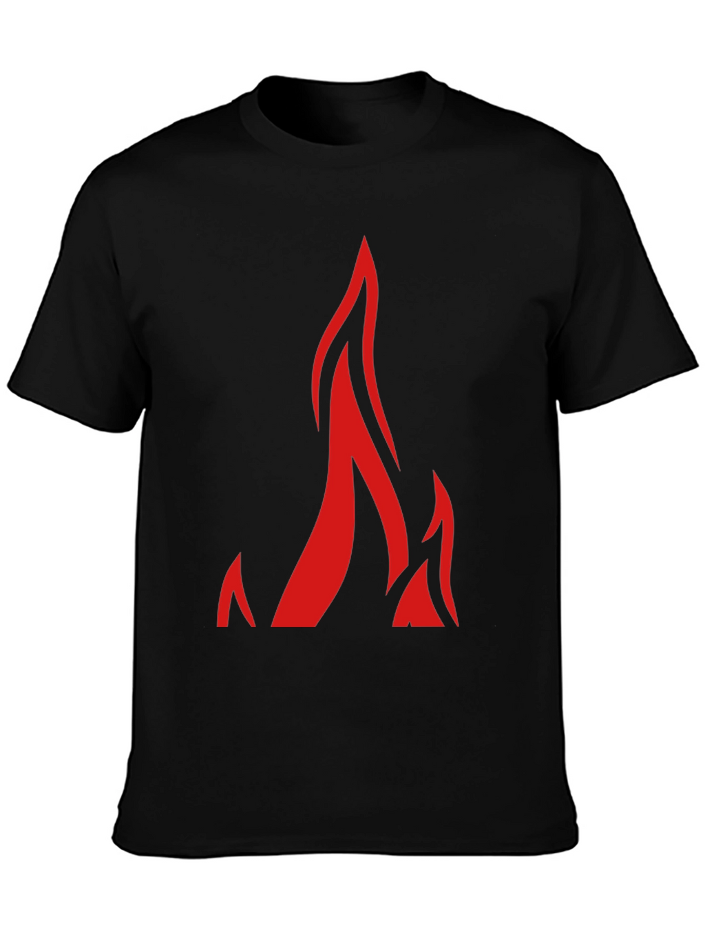 Flame Graphic Black T-Shirt for Men