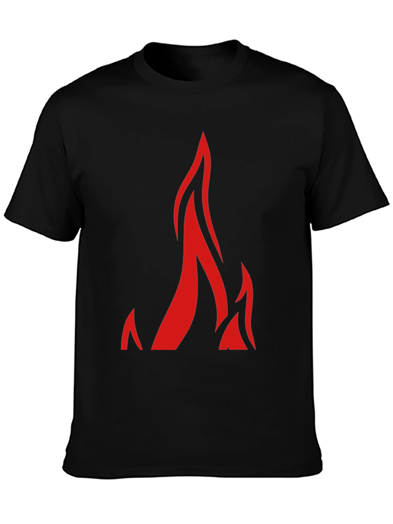 Flame Graphic Black T-Shirt for Men