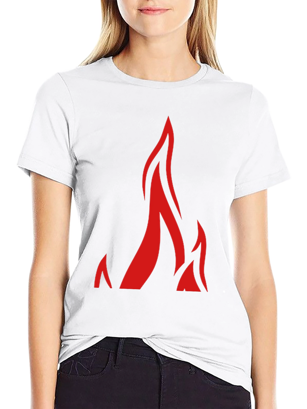 Flame Graphic Black T-Shirt for Men