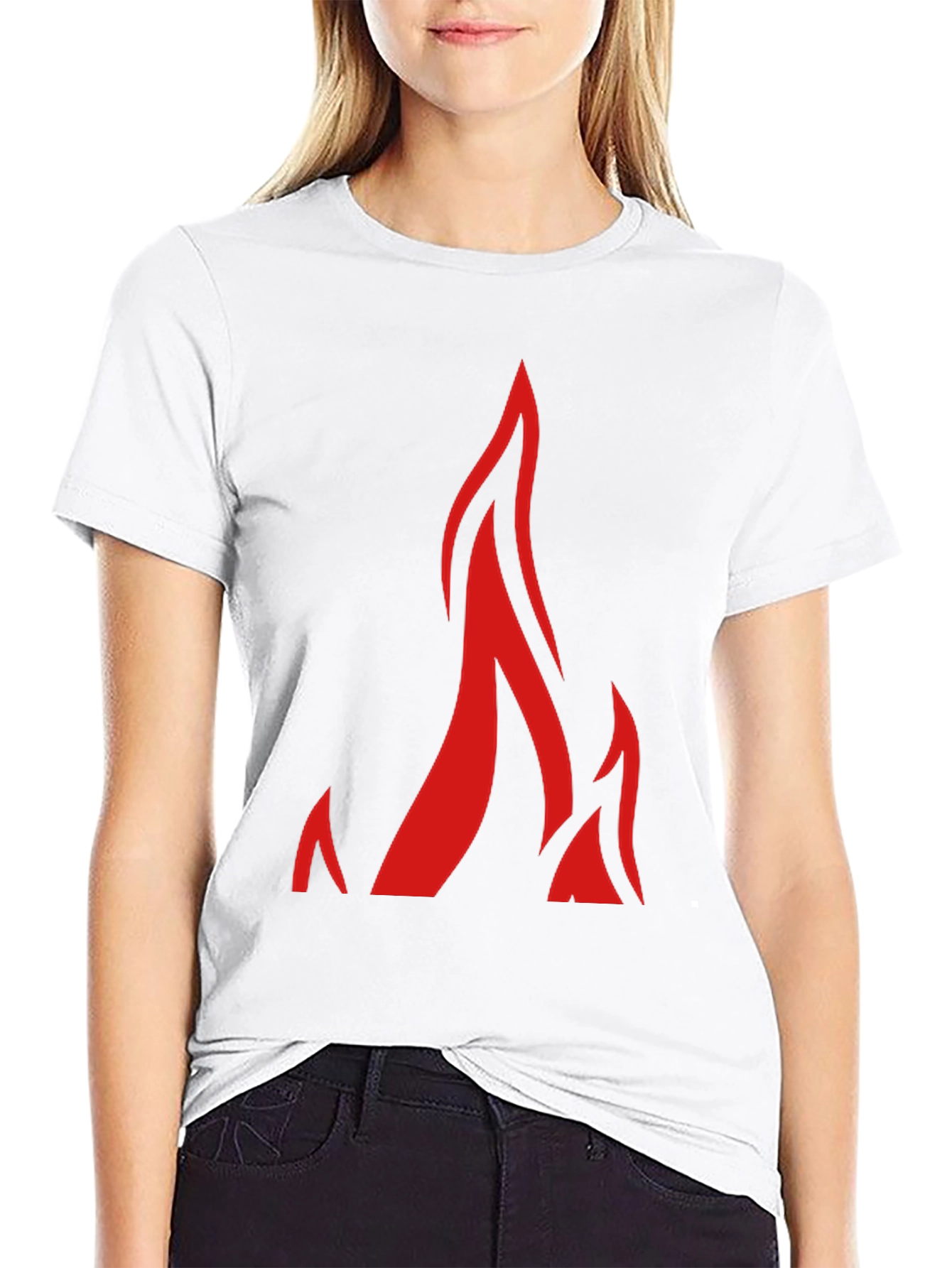 Flame Graphic Black T-Shirt for Men