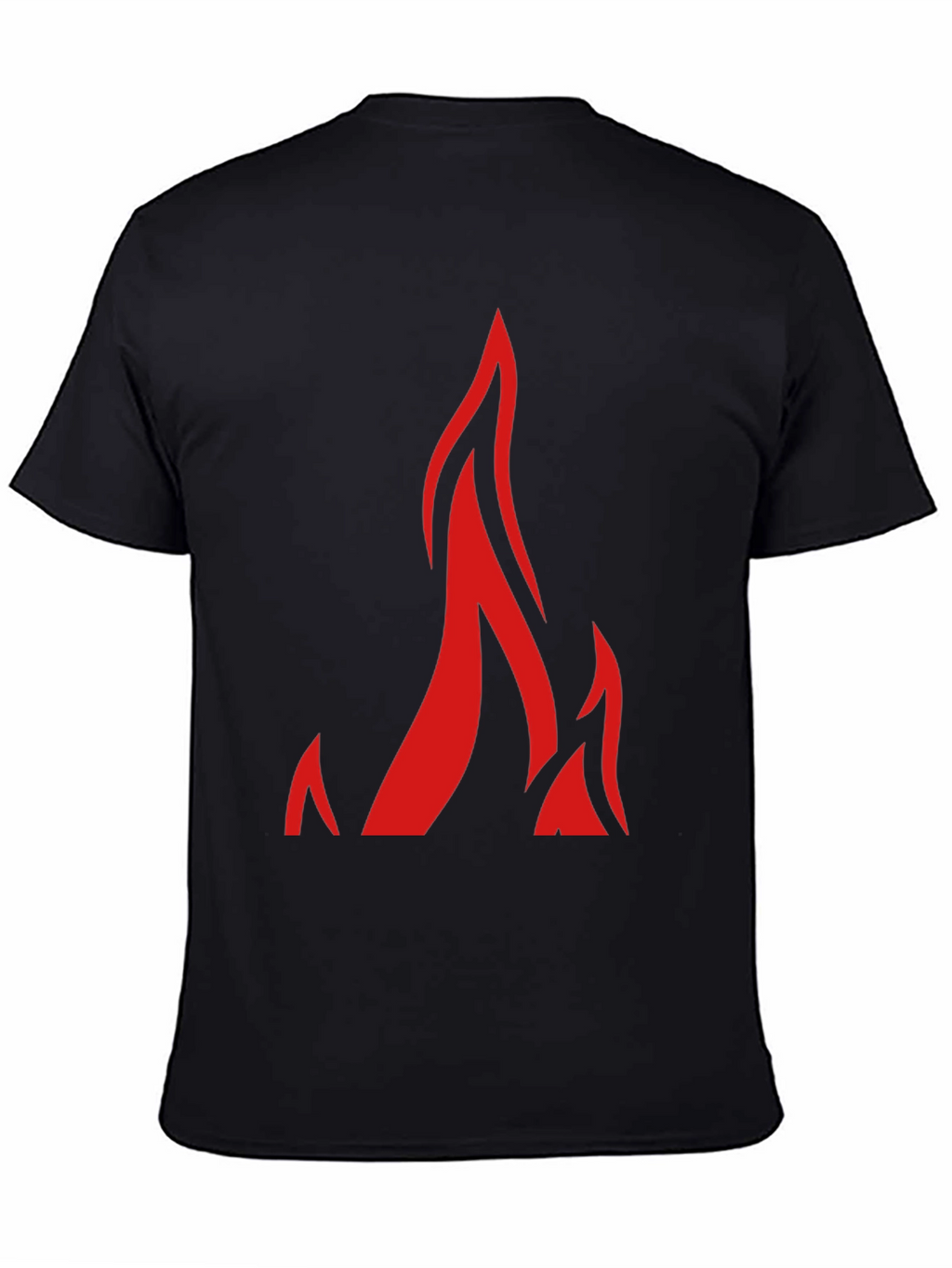 Flame Graphic Black T-Shirt for Men