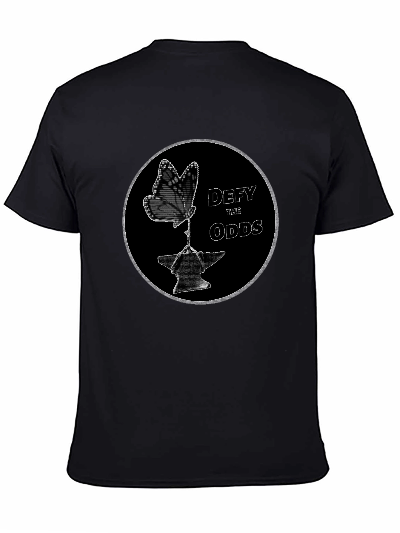 Defy the Odds Graphic T-Shirt - Butterfly on Anvil