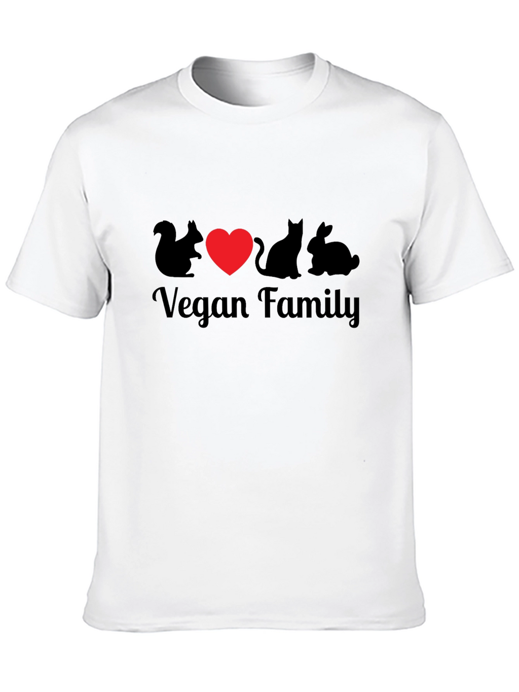 Vegan Family Graphic T-Shirt - Animal Lover Tee
