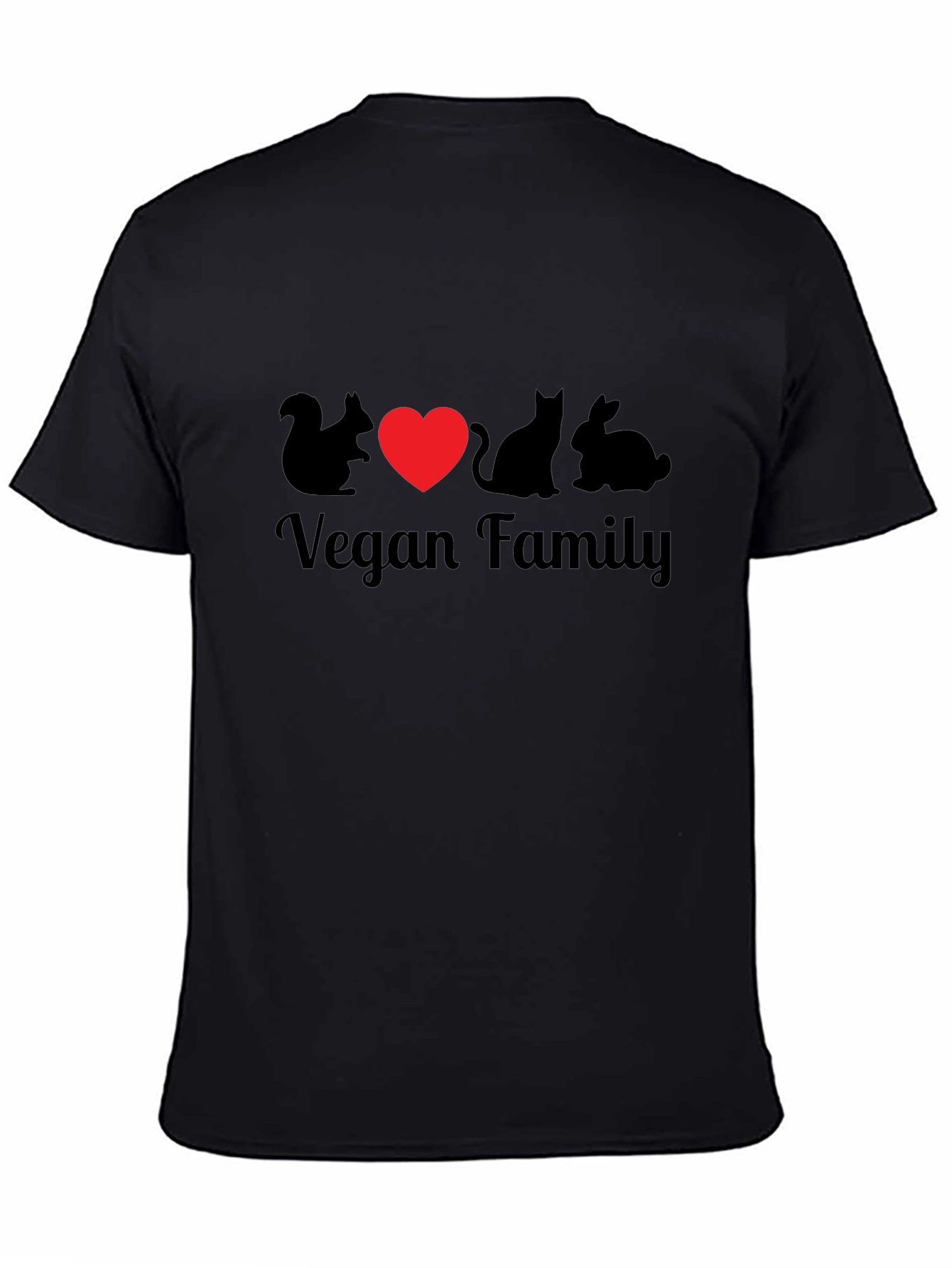 Vegan Family Graphic T-Shirt - Animal Lover Tee