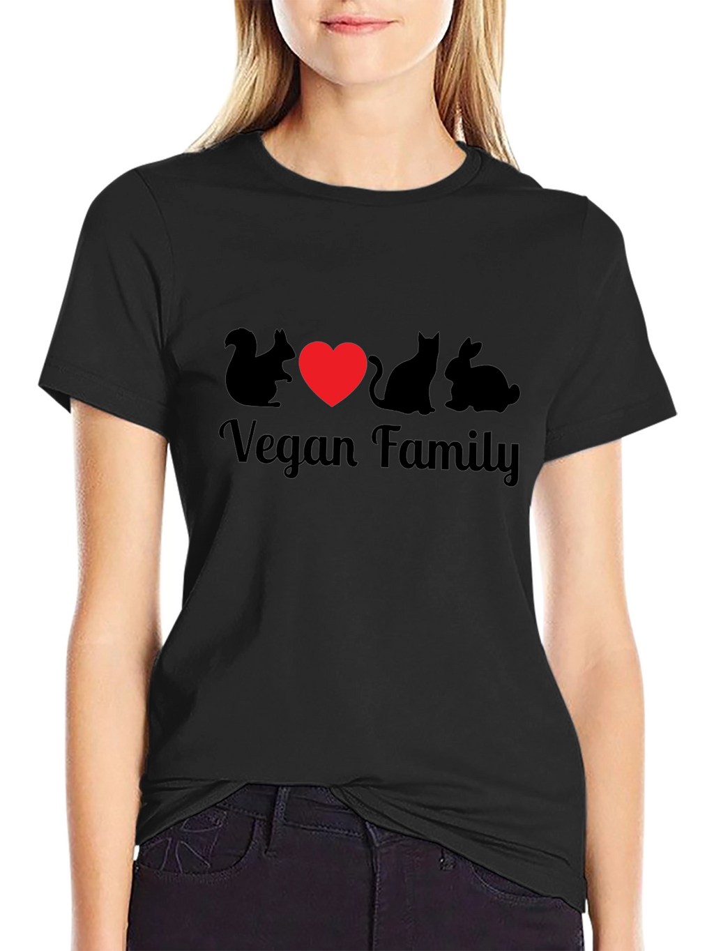 Vegan Family Graphic T-Shirt - Animal Lover Tee