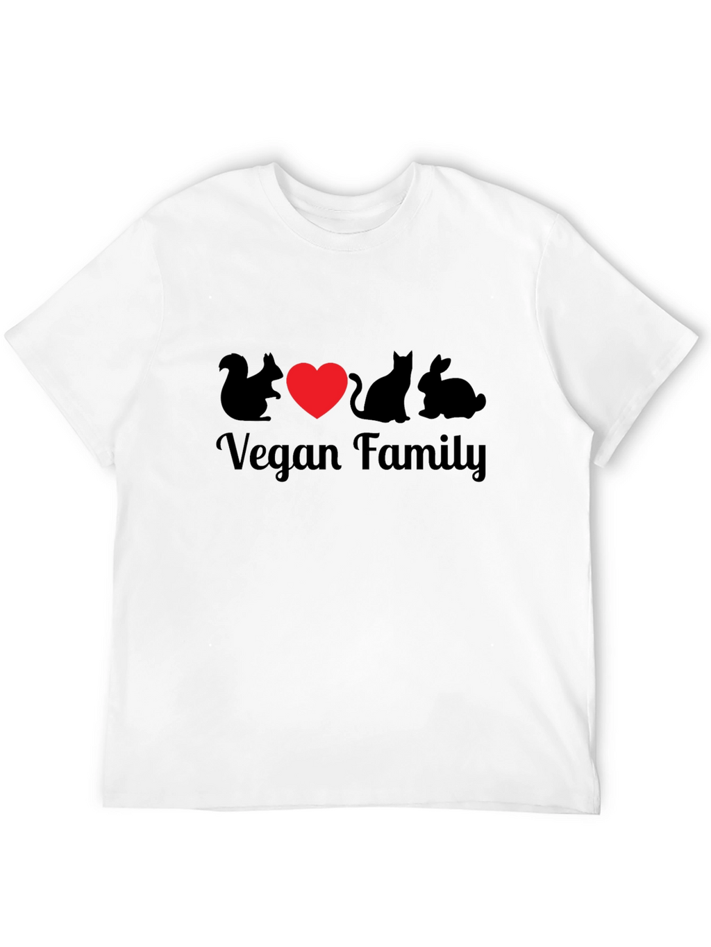 Vegan Family Graphic T-Shirt - Animal Lover Tee