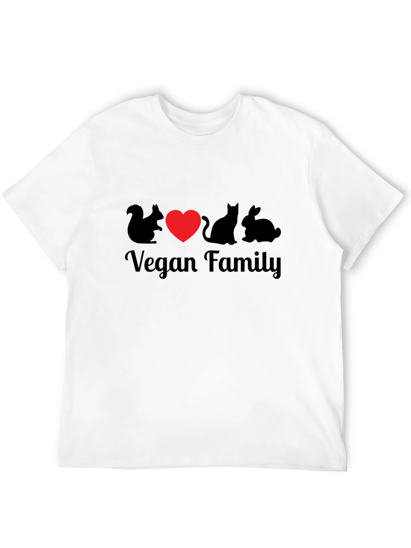 Vegan Family Graphic T-Shirt - Animal Lover Tee