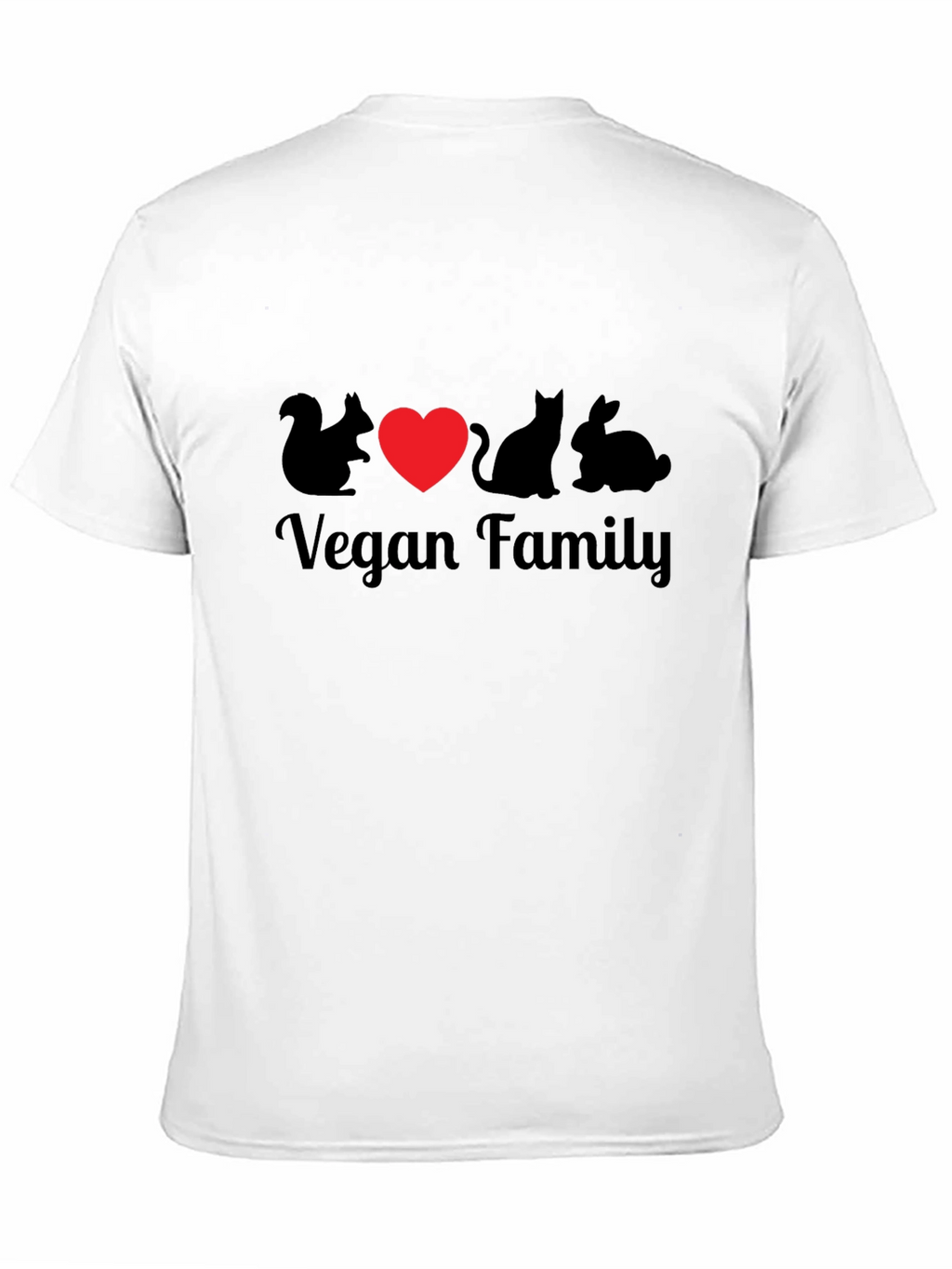 Vegan Family Graphic T-Shirt - Animal Lover Tee