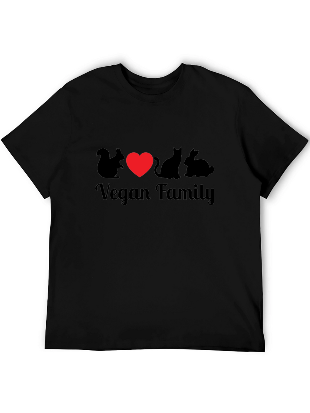 Vegan Family Graphic T-Shirt - Animal Lover Tee