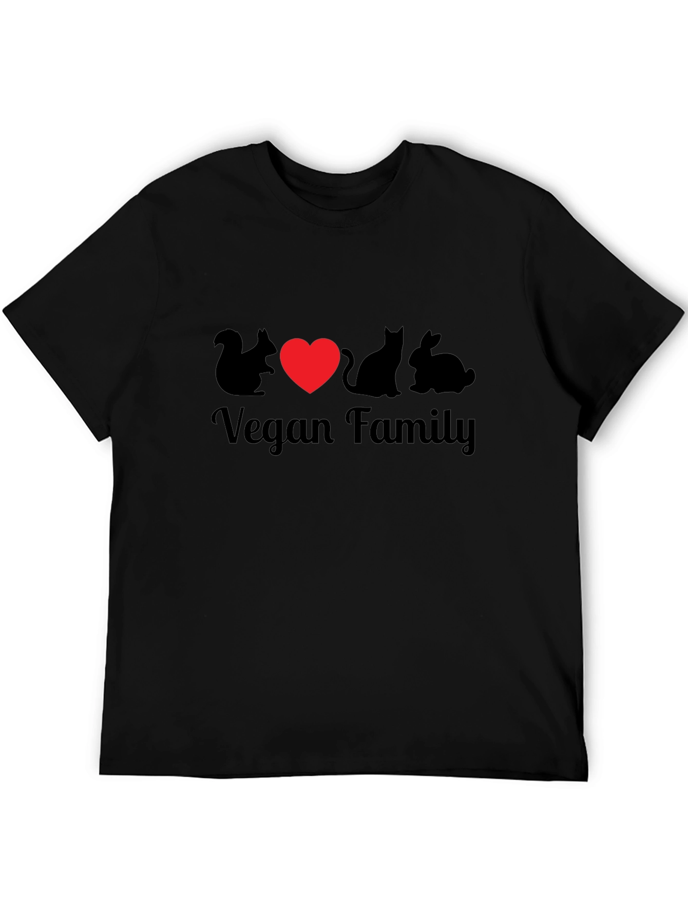 Vegan Family Graphic T-Shirt - Animal Lover Tee