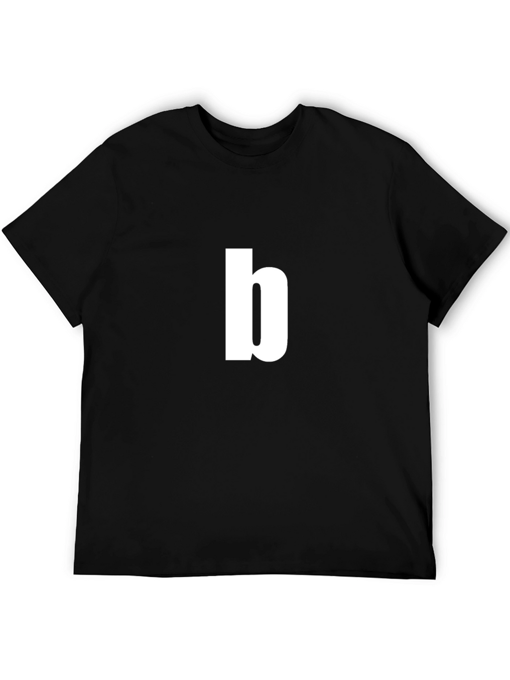 Lowercase b Graphic Tee - Black Cotton T-Shirt