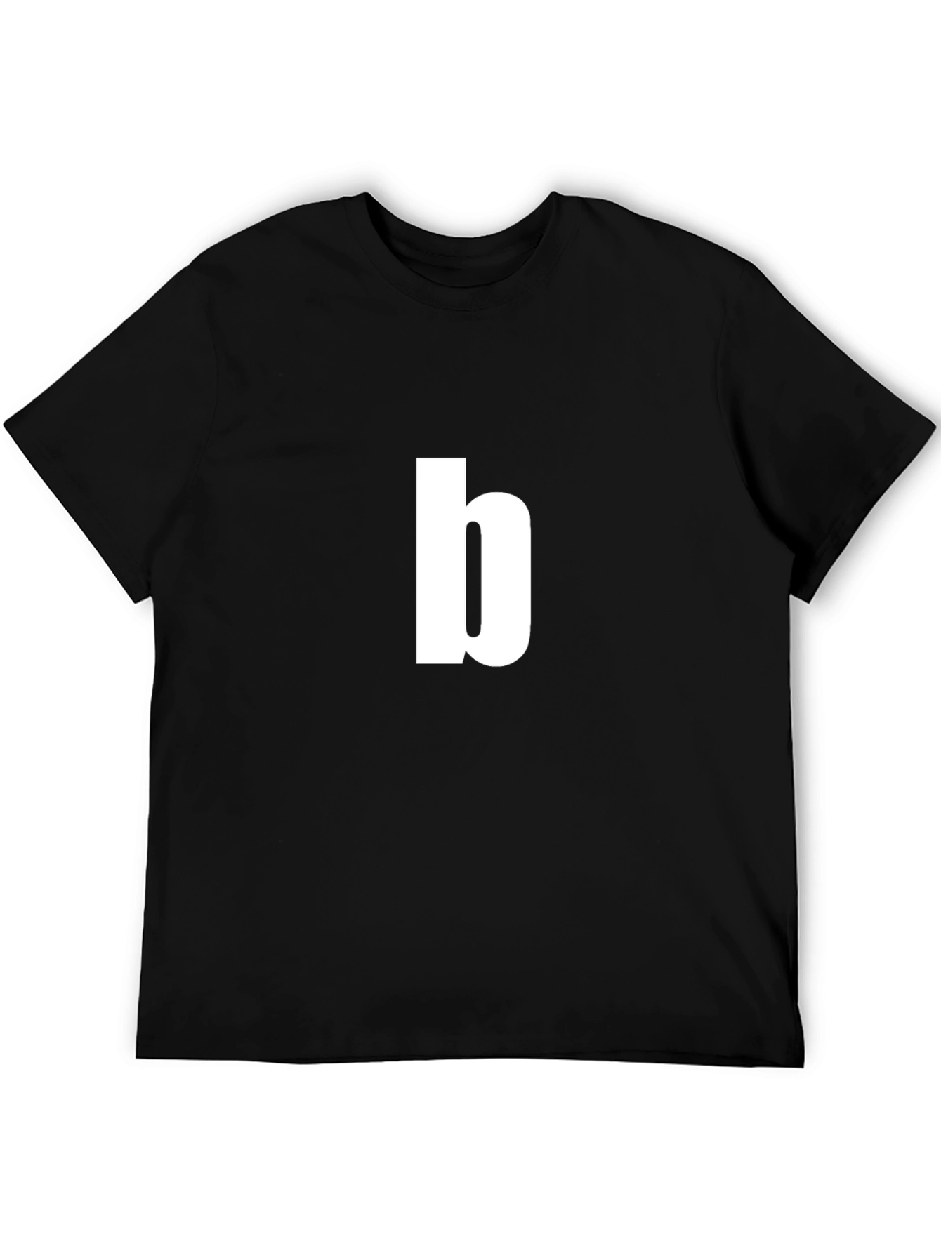 Lowercase b Graphic Tee - Black Cotton T-Shirt