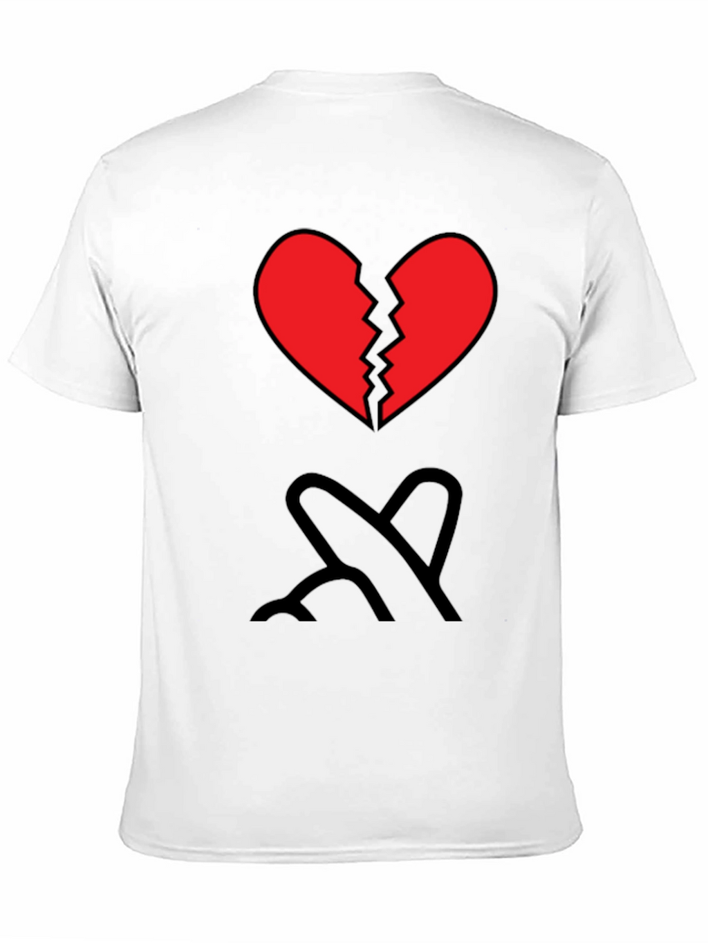 Broken Heart Graphic Tee - Mens Black T-Shirt
