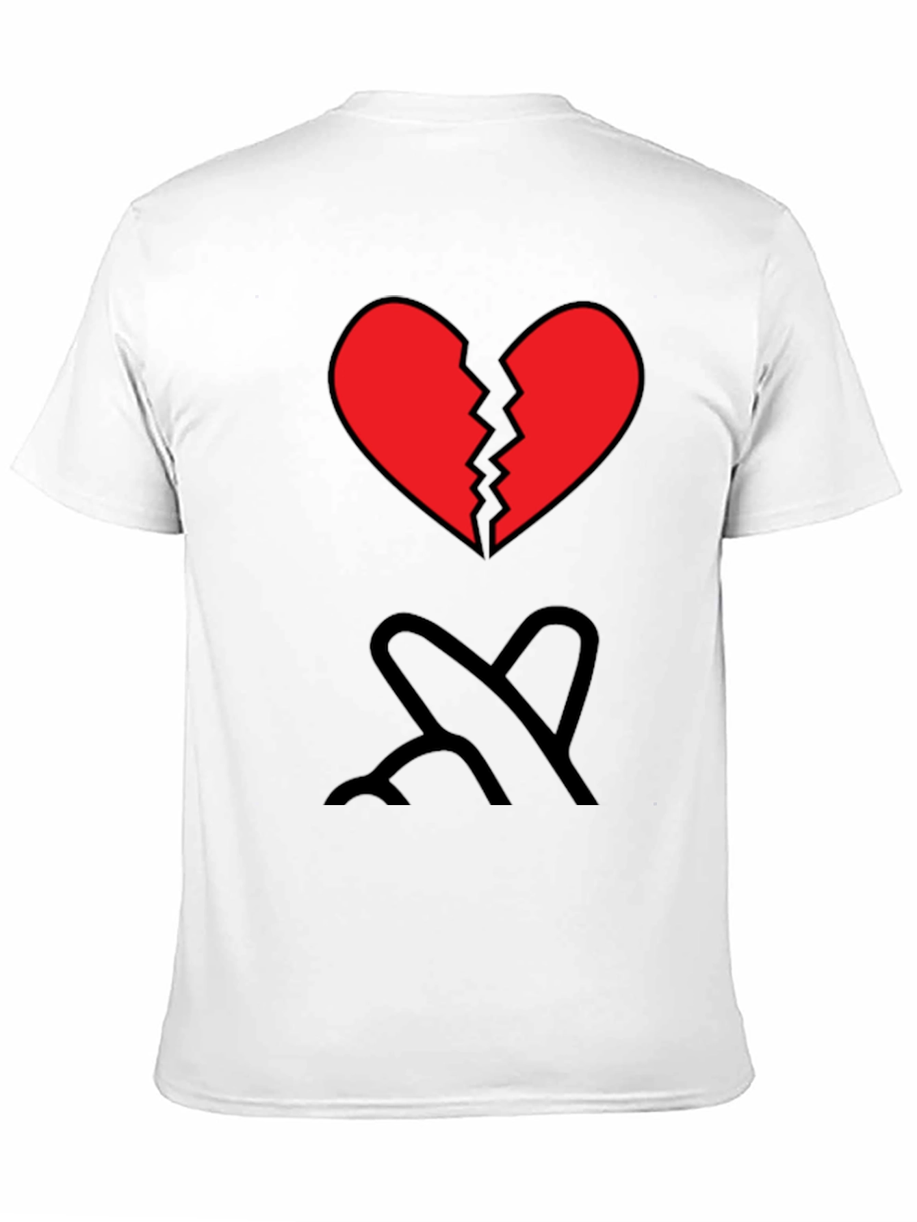 Broken Heart Graphic Tee - Mens Black T-Shirt