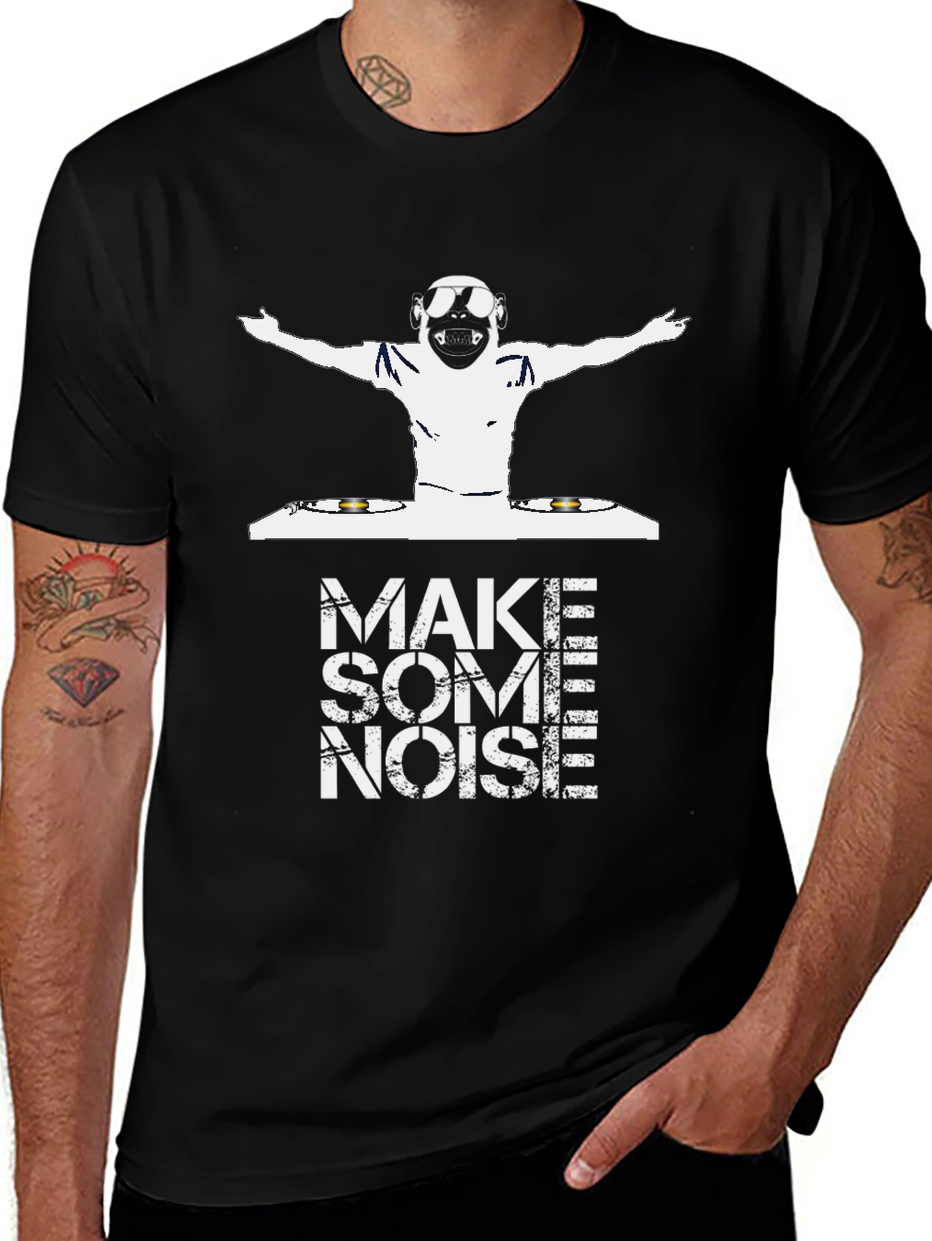 DJ Monkey Graphic Tee - Make Some Noise!
