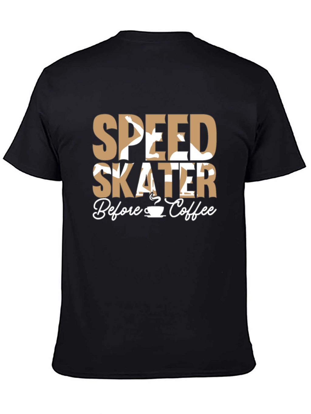 Speed Skater Before Coffee Graphic T-Shirt