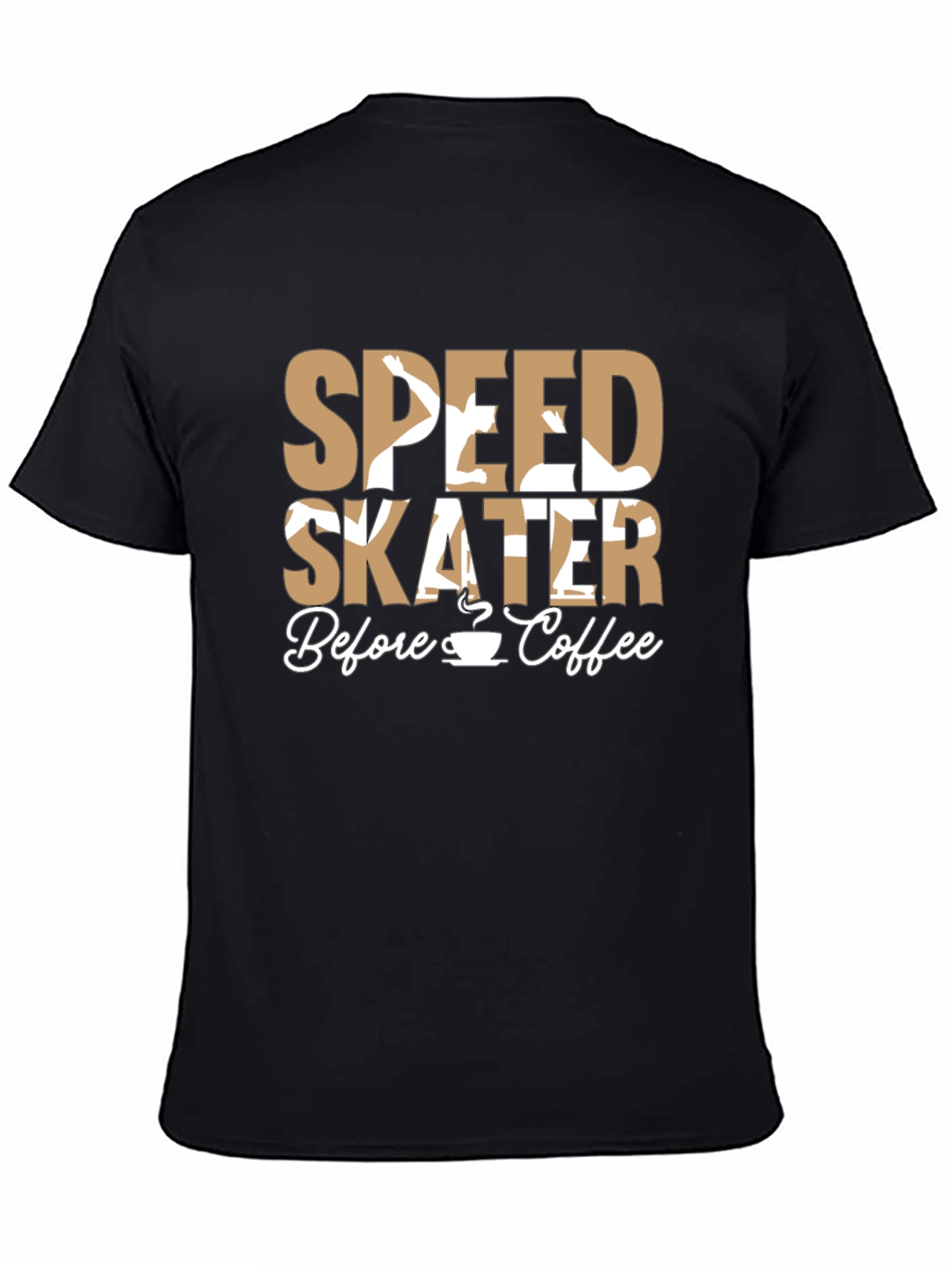 Speed Skater Before Coffee Graphic T-Shirt