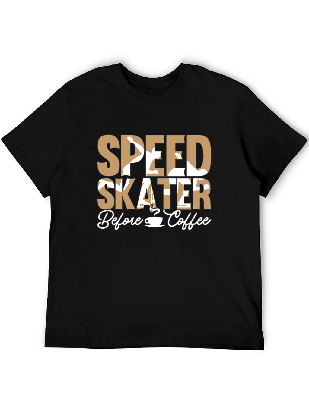 Speed Skater Before Coffee Graphic T-Shirt