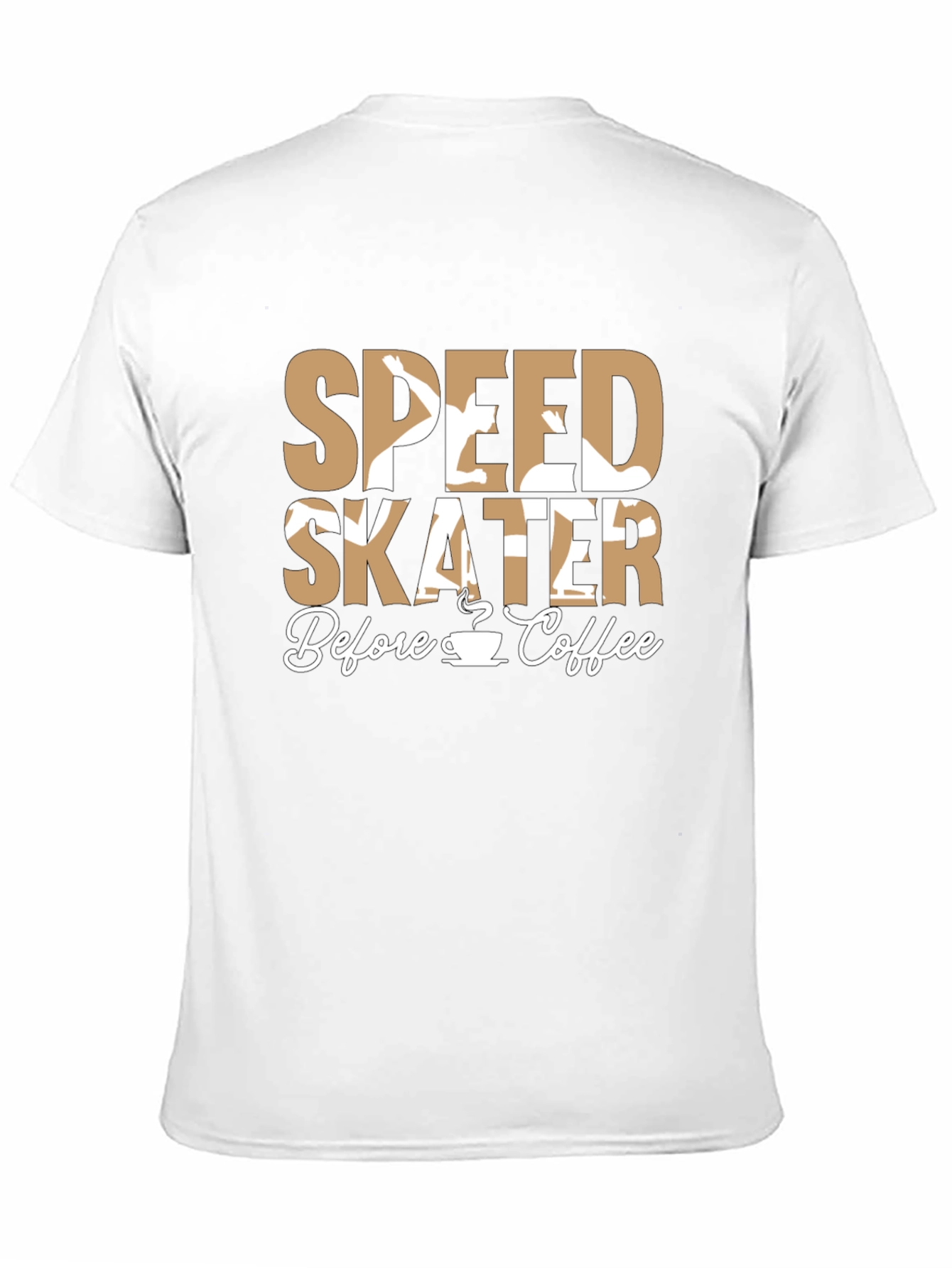 Speed Skater Before Coffee Graphic T-Shirt